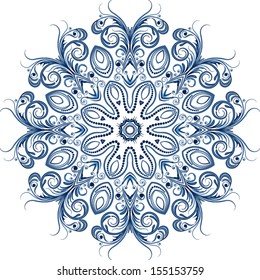 Snowflake on a white background, EPS8 - vector graphics.