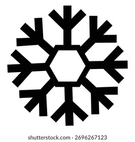 ❄️ floco de neve em um fundo branco com uma ilustração de vetor padrão hexagonal geométrica perfeita para a arte de elementos da web de tecnologia e decoração digital