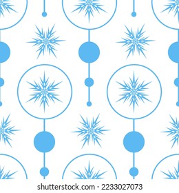 Snowflake sobre fondo blanco patrón sin fisuras para el diseño de texturas y álbumes