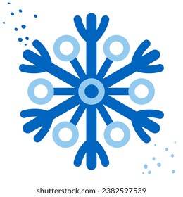 Snowflake on a white background. Vector illustration