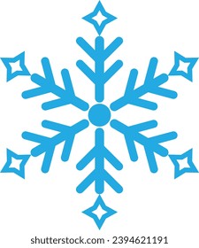 copo de nieve en un aislado blanco.Ilustración vectorial