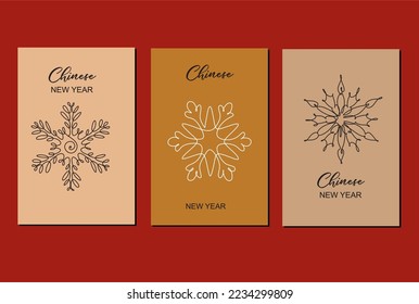Snowflake one line art vector. Continuous line drawing set of snowflakes, winter holidays theme. Happy New Year and Merry Christmas