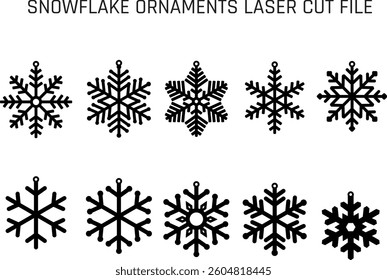 Snowflake Ornament Bundle for Winter, Christmas, and Holiday Crafting