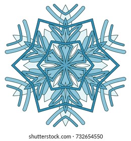 Snowflake Ornament New Year Holidays Stock Vector (Royalty Free ...