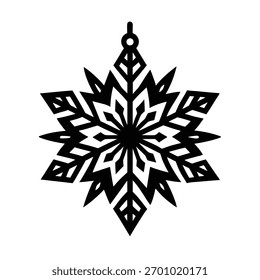 Arte de diseño de Vector de adorno de copo de nieve