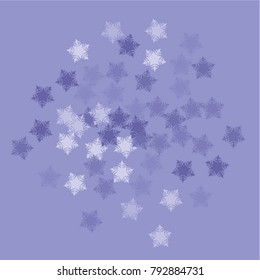 Snowflake ornament which consists of isolated elements. Stylish, consist of beautiful  elements in snowflake ornament. Can be used as print, wallpaper, cards, poster, logo, background