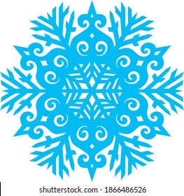 snowflake outline for cutting out of paper or plywood