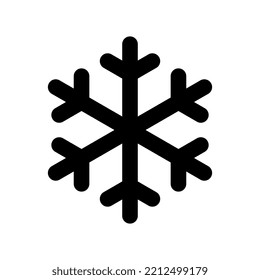 Icono de contorno de copo de nieve. Gráficos vectoriales
