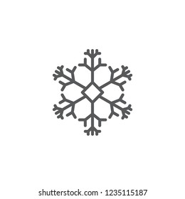 Snowflake outline icon. Sign for web and mobile design. Vector illustration. Christmas, winter, holiday symbol.