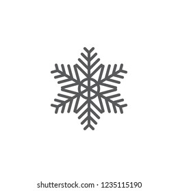 Snowflake outline icon. Sign for web and mobile design. Vector illustration. Christmas, winter, holiday symbol.