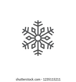 Snowflake outline icon. Sign for web and mobile design. Vector illustration. Christmas, winter, holiday symbol.