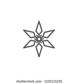 Snowflake outline icon. Sign for web and mobile design. Vector illustration. Christmas, winter, holiday symbol.