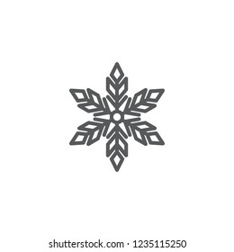 Snowflake outline icon. Sign for web and mobile design. Vector illustration. Christmas, winter, holiday symbol.