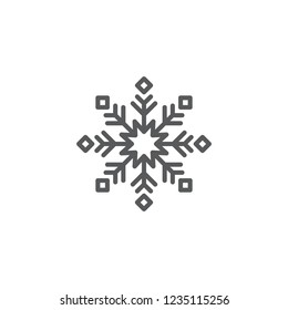 Snowflake outline icon. Sign for web and mobile design. Vector illustration. Christmas, winter, holiday symbol.