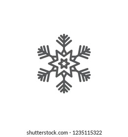 Snowflake outline icon. Sign for web and mobile design. Vector illustration. Christmas, winter, holiday symbol.