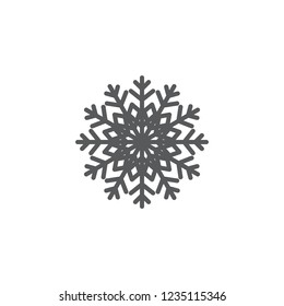 Snowflake outline icon. Sign for web and mobile design. Vector illustration. Christmas, winter, holiday symbol.