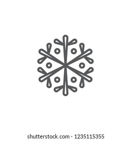 Snowflake outline icon. Sign for web and mobile design. Vector illustration. Christmas, winter, holiday symbol.