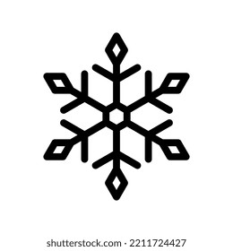 Snowflake outline icon. Vector graphics