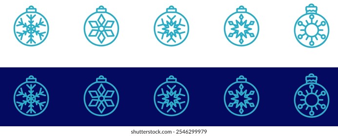 Snowflake Outline Icons. For Mobile and Web. Contains such icons as Snow, Snowflake, Christmas Ornament, Decoration.