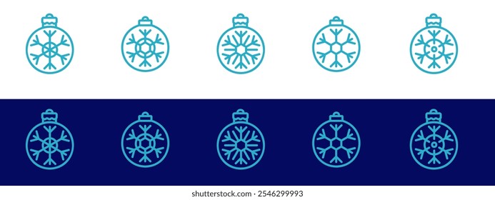 Iconos de contorno de copo de nieve. Para móviles y Web. Contiene íconos como nieve, copo de nieve, adorno de Navidades, decoración.
