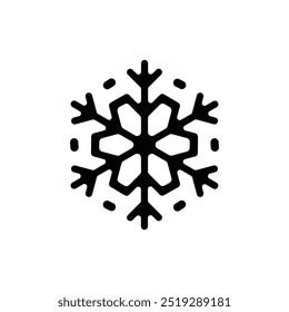 Ilustración vectorial de estilo de contorno de copo de nieve