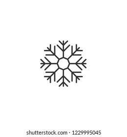 Snowflake outline vector icon