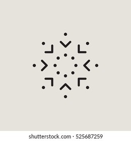 Snowflake Outline Vector Icon