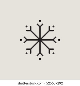 Snowflake Outline Vector Icon