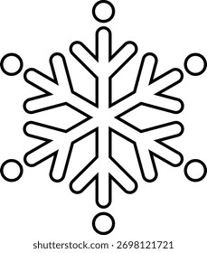 Snowflake outline vector.
Winter snowflake coloring pages and template.
Transparent background.