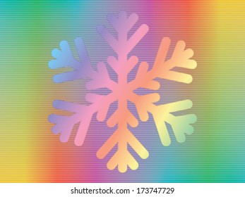 snowflake over spectrum background