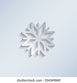 Snowflake - paper vector icon