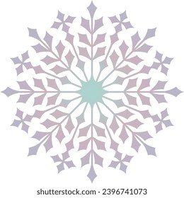 Snowflake pastel with transparent background