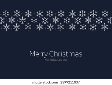 Snowflake pattern background for Christmas day and Happy new year. Snowflake pattern vector. free space for text.