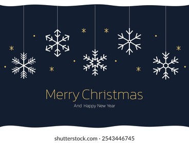 Snowflake pattern background for Christmas day and Happy new year. Snowflake pattern vector. free space for text.