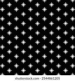 snowflake pattern background isolated in black, flat design snowflake shape