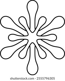 Snowflake pattern for Christmas sweaters and decorative items