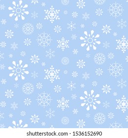 Snowflake pattern. Merry Christmas and Happy New Year  background ,Vector illustration
