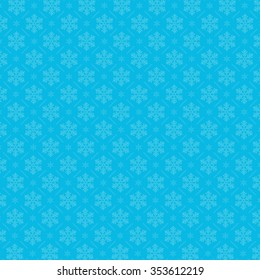 Snowflake pattern on blue background. Christmas vector pattern design for backdrop, EPS10 Vector Illustration.
