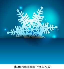 Snowflake pattern on night background