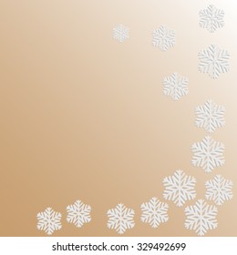 snowflake pattern on paper background  surround