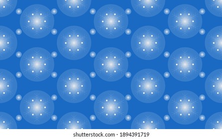 Snowflake Pattern Seamless  Background for embellishing