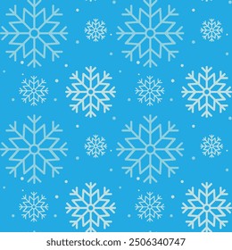 Snowflake pattern seamless. Christmas decoration vector Illustration printable for wrapping paper, backdrop, wallpaper