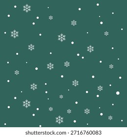 Snowflake pattern. Seamless Christmas snowflakes. Vector snowflake pattern.
