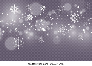 Snowflake pattern seamless. Festive Christmas and New Year background. Snow winter pattern. Vector illustration