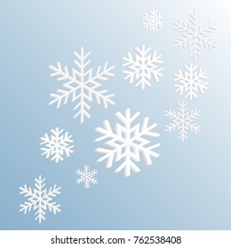 Snowflake pattern seamless. Festive Christmas and New Year background. Snow winter pattern. Vector illustration