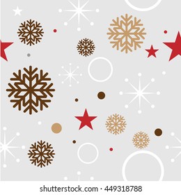 Snowflake Pattern. Seamless winter texture. Winter background. Christmas template