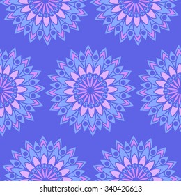 Snowflake pattern seamless-color snowflake on the blue background