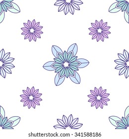 Snowflake pattern seamless-color snowflake on the white background
