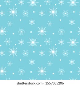 Snowflake pattern. Snowflakes. Seamless pattern for wallpaper, web sites, wrapping paper, for fashion prints, fabric, design.
