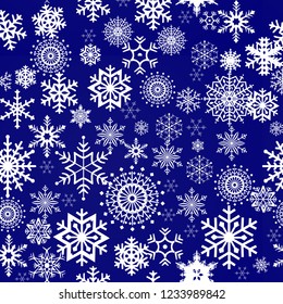 Snowflake Pattern - Snowflake vector pattern. Each snowflake is grouped individually for easy editing.